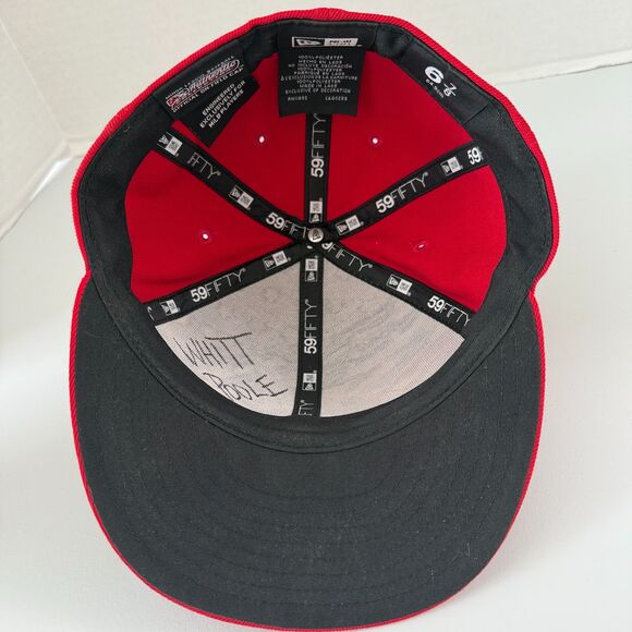 Montgomery Biscuits MiLB Hat New Era 59FIFTY Red White Blue Stars Fitted 6 7/8 - Picture 8 of 10